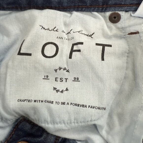 Loft Blue Denim Curvy Straight Jeans. Women's 29/8 - Picture 5 of 7